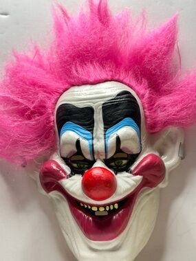 Creepy Pink-Haired Clown Mask